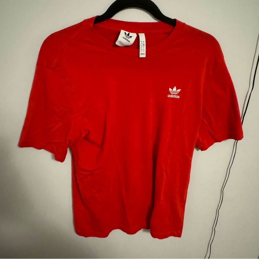 adidas Original’s Adicolor Trefoil Essentials Tee - Red